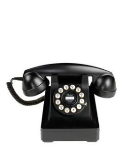 Wild And Wolf Series 302 Retro Telephone - Black